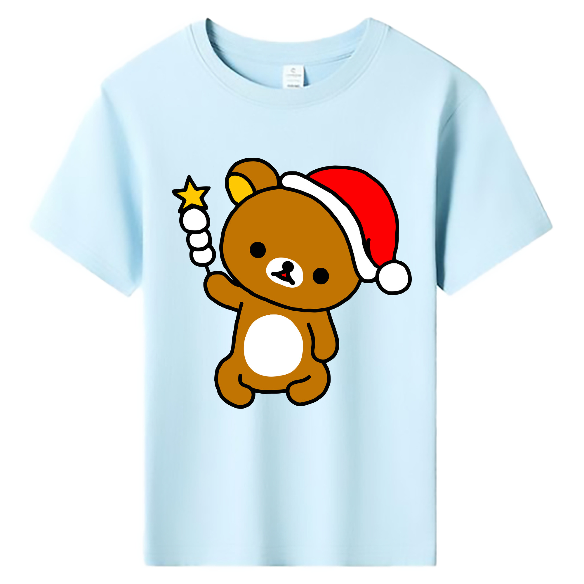 （画像用） リラックマ リラックマ キイロイトリ Rilakkuma Korilakkuma Kiiroitori 綿100％キッズTシャツ（フロントプリント）